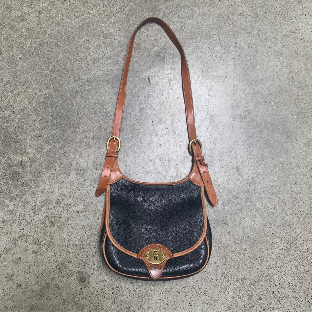 Vintage Dooney & Bourke All Weather Leather Purse Satchel Crossbody
